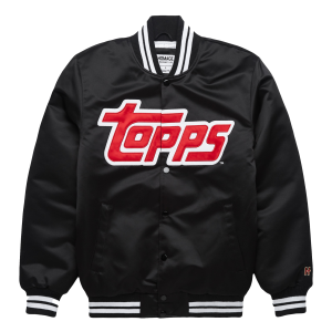 Topps Black Heavyweight Satin Bomber Jacket