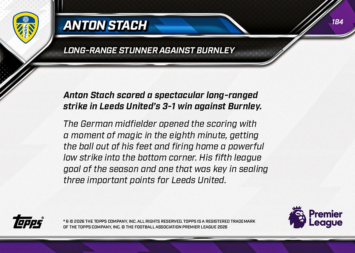 Anton Stach - 2025-26 Premier League Topps NOW® - Card 184 - Image 7